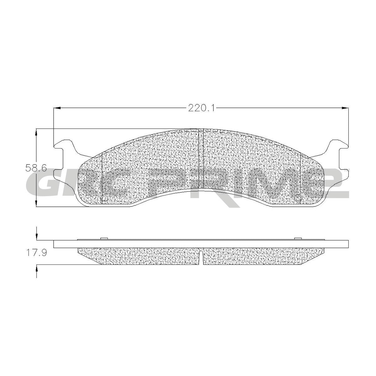 GPRD655SD - BALATAS SEMIMETALICAS DELANTERAS PARA DODGE B2500 5.2L 1998-1998