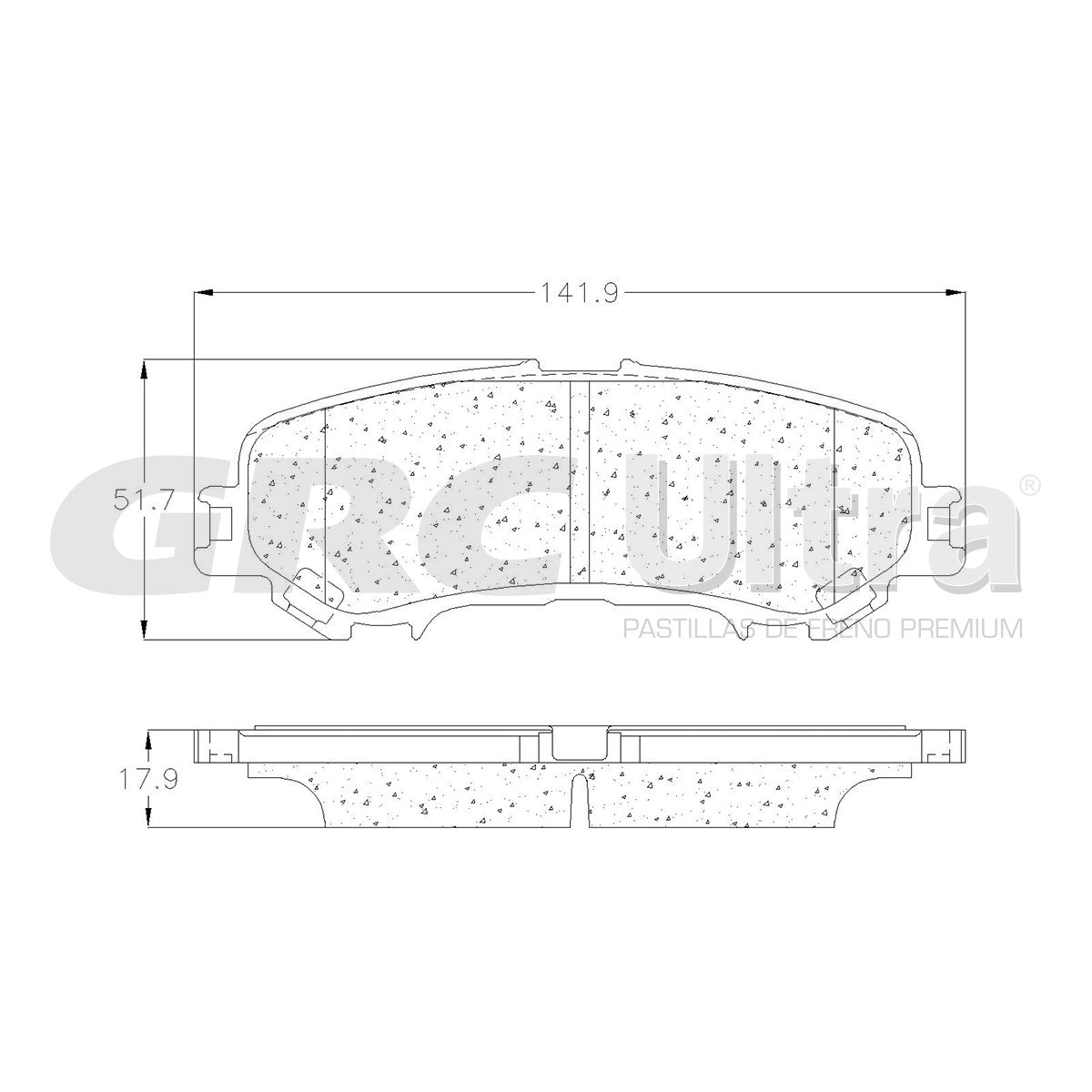 GCD2032 - BALATAS CERAMICAS TRASERAS PARA NISSAN TITAN 2017-2024