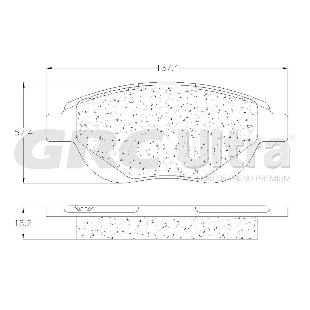 GCD1541 - BALATAS CERAMICAS DELANTERAS PARA PEUGEOT 307 2003-2007
