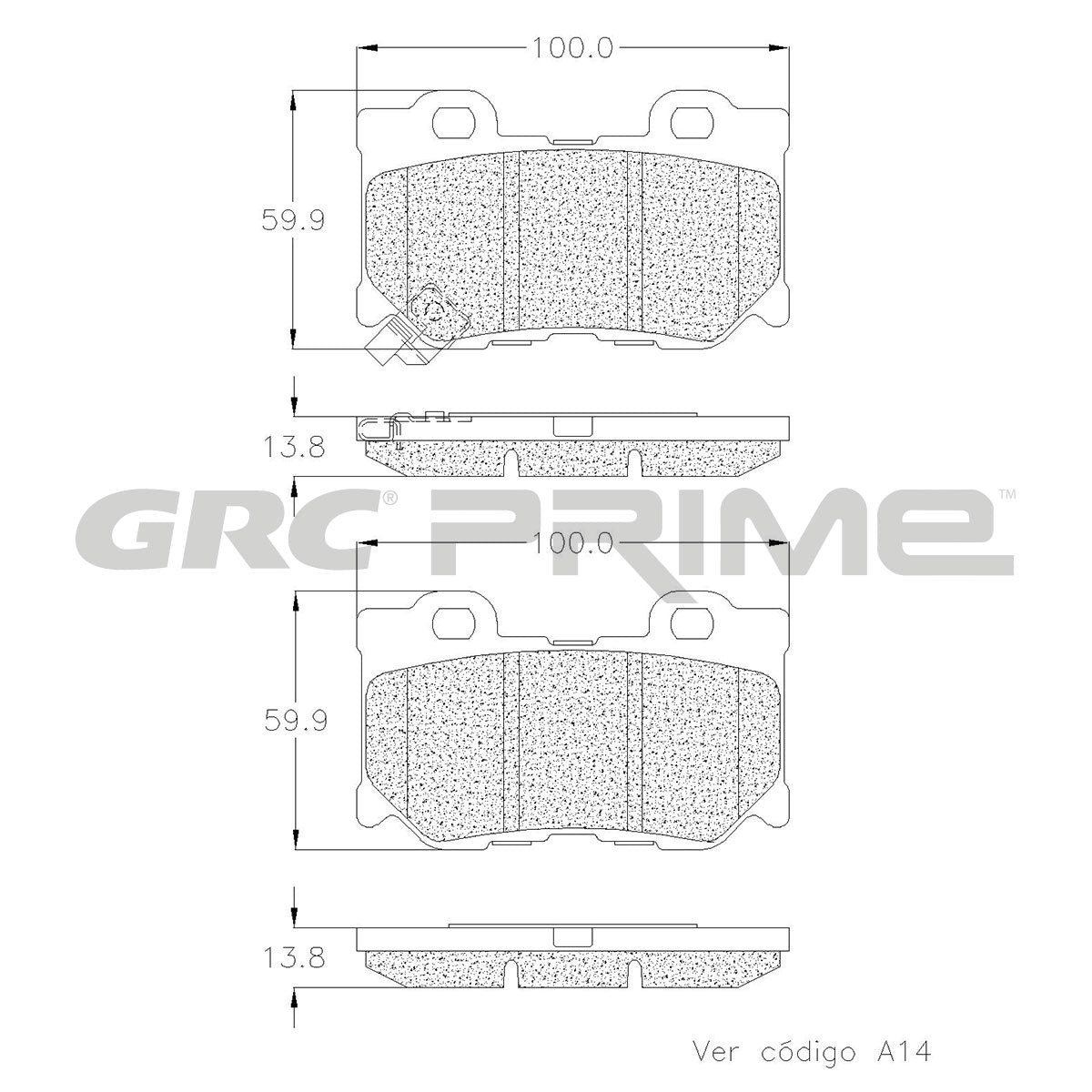 GPRD1347 - BALATAS CERAMICAS TRASERAS PARA INFINITI FX50 5.0L 2012-2012