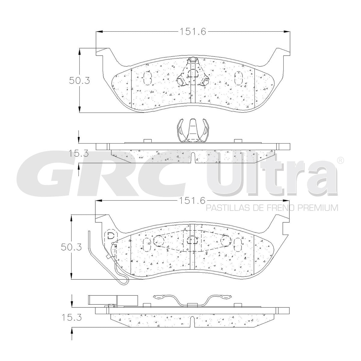 GCD932A - BALATAS CERAMICAS TRASERAS PARA FORD RANGER 2010-2011