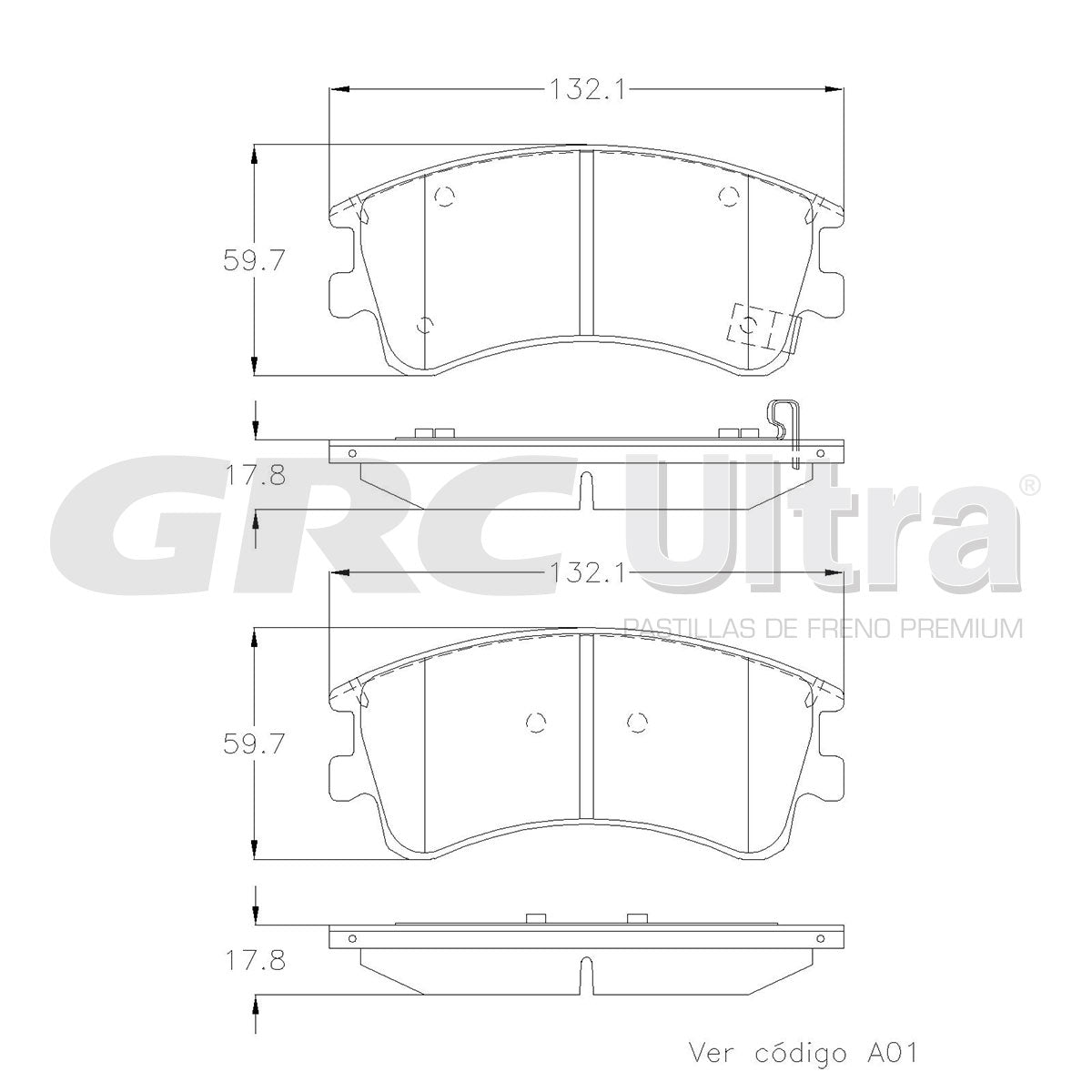 GMD957 - BALATAS SEMIMETALICAS DELANTERAS PARA MAZDA 6 2003-2005