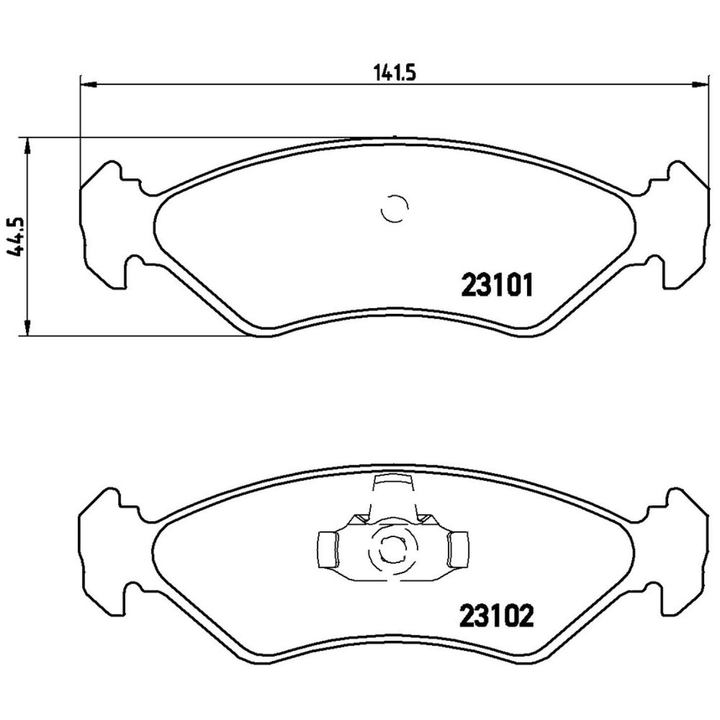 BRE-P24044 - BALATAS DELANTERAS PARA FORD FIESTA BASE 1.3 4 1999-2000