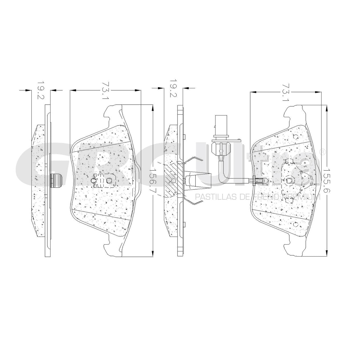 GMD915 - BALATAS SEMIMETALICAS DELANTERAS PARA AUDI A4 2005-2006