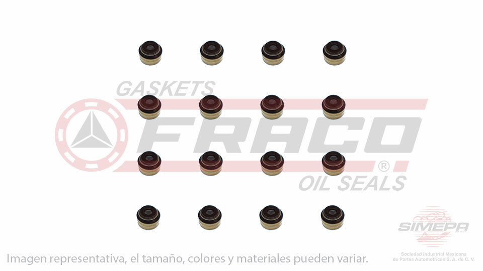 SS-5820-V-16 - SELLOS DE VALVULA POR JUEGOS PARA CHEVROLET ASTRA L4 1.8 L 16 V. DOHC X18XE 2000-2006