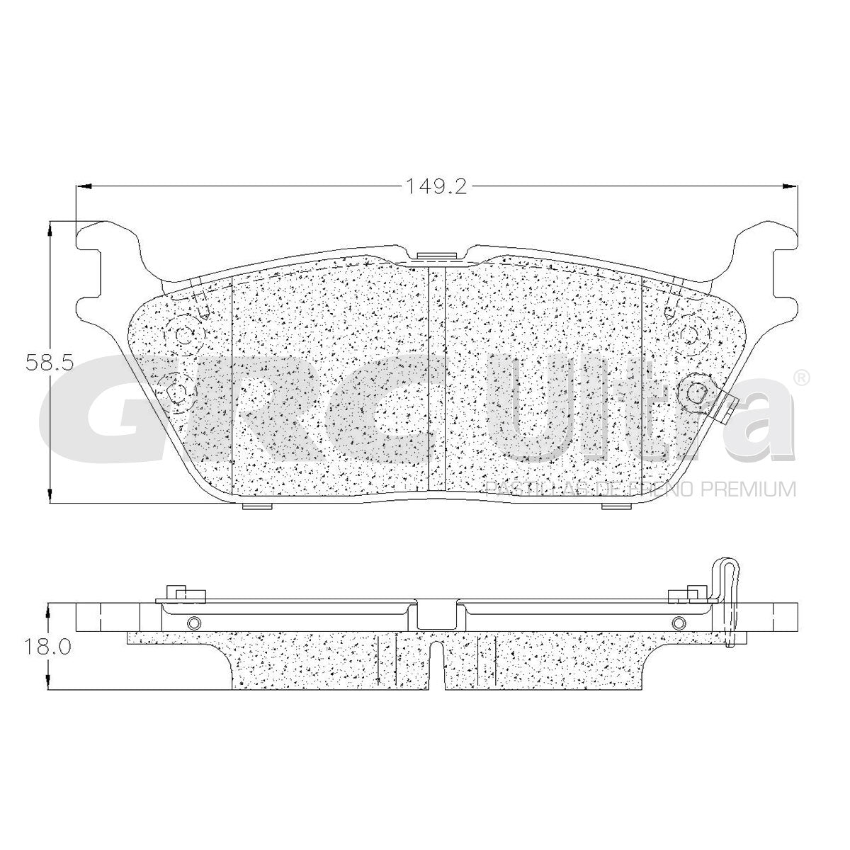 GCD2169 - BALATAS CERAMICAS TRASERAS PARA JEEP GRAND WAGONEER 2022-2024