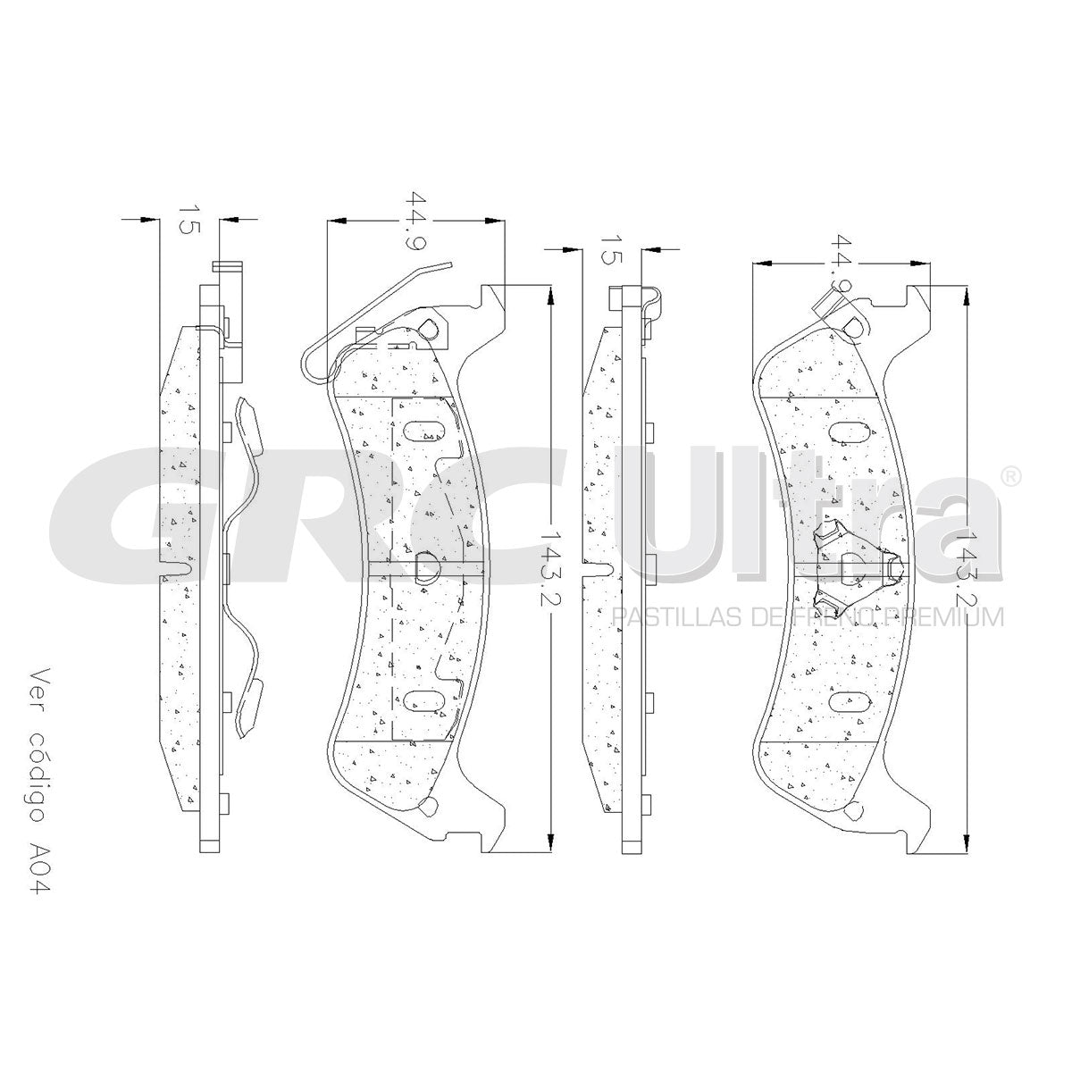 GMD666 - BALATAS SEMIMETALICAS TRASERAS PARA JEEP GRAND CHEROKEE 4.0L 1995-1997