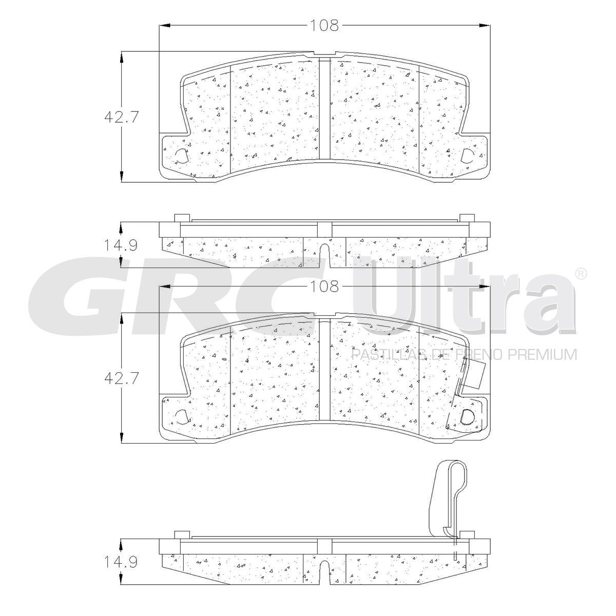 GCD325 - BALATAS CERAMICAS TRASERAS PARA LEXUS ES250 1990-1991