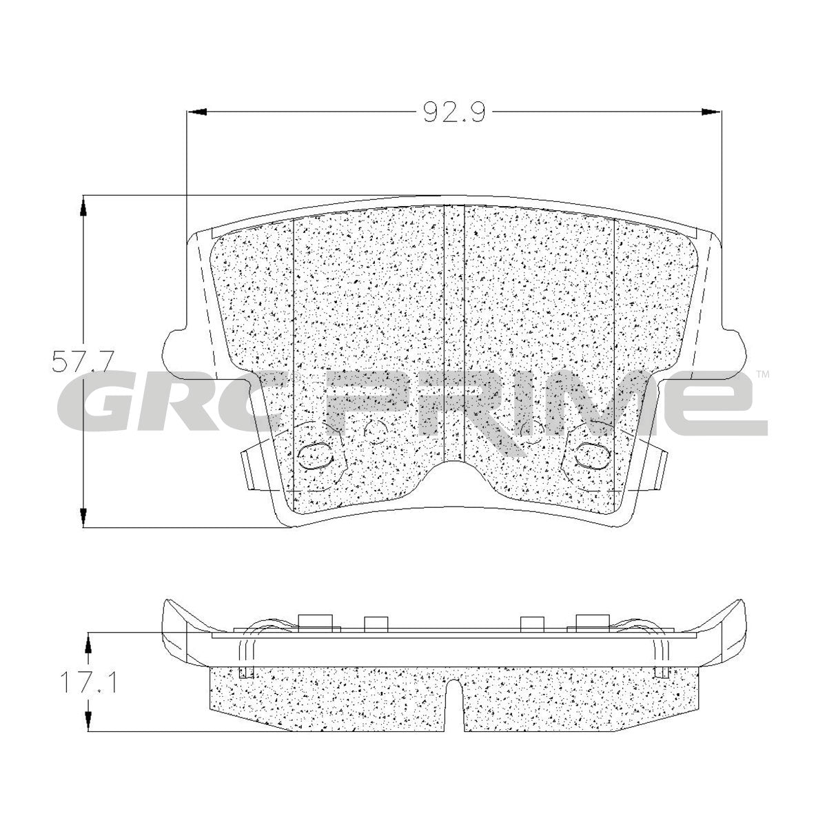 GPRD1057 - BALATAS CERAMICAS TRASERAS PARA CHRYSLER 300 BASE 2005-2014