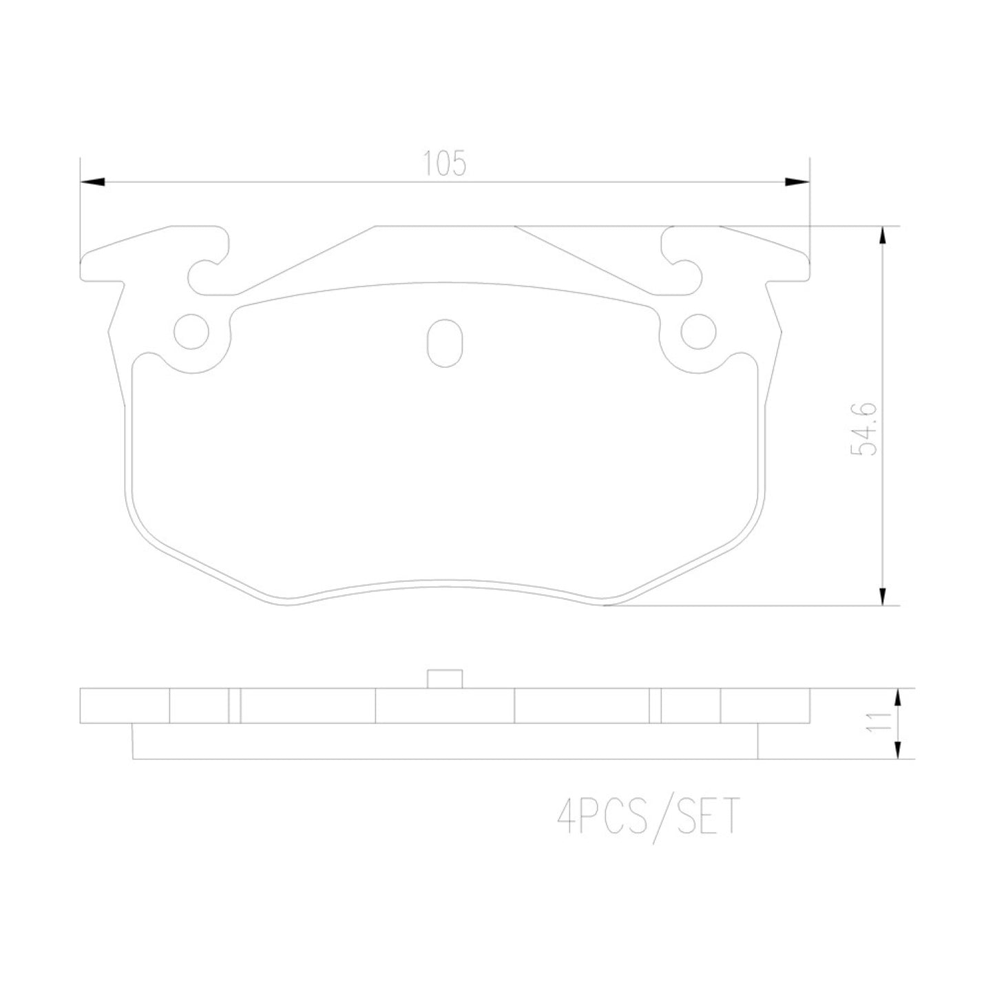 BRE-P61032N - BALATAS TRASERAS PARA PEUGEOT 206 BASE 2007-2007