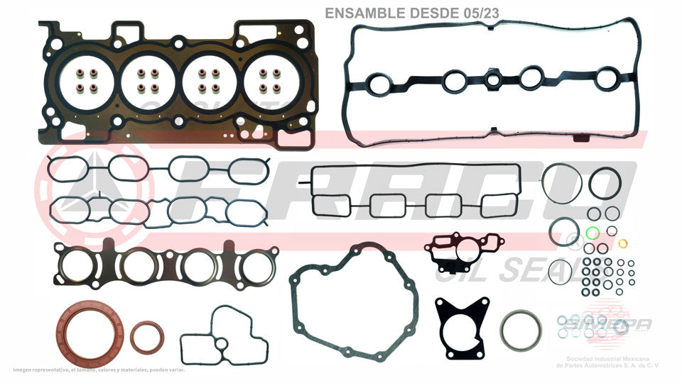 FSX-5840205 - JUEGO DE EMPAQUES PARA NISSAN SENTRA L4 1.8 L 16 V. DOHC MRA8DE 2013-2018