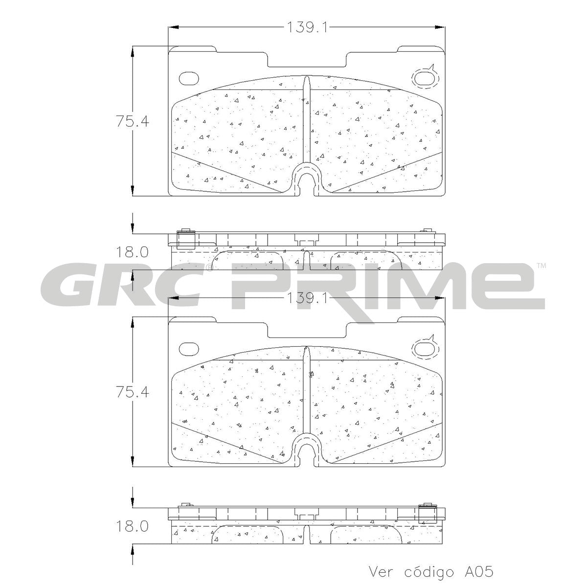 GPRD2173SD - BALATAS SEMIMETALICAS DELANTERAS PARA CADILLAC ESCALADE 2021-2022