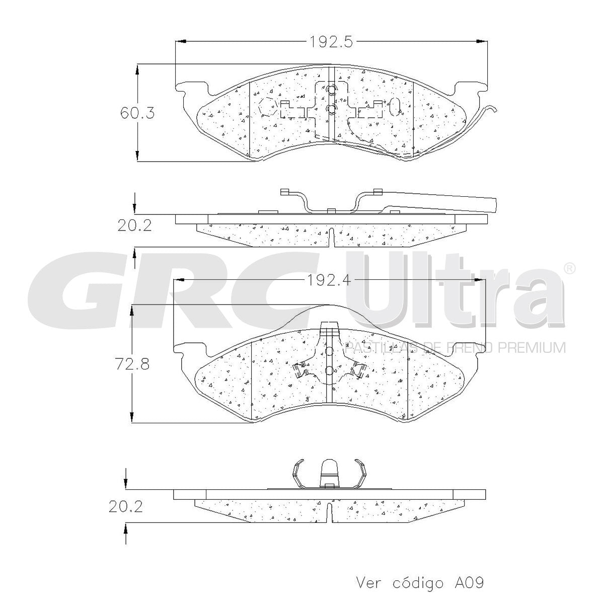 GMD746 - BALATAS SEMIMETALICAS DELANTERAS PARA DODGE DAKOTA 1999-1999