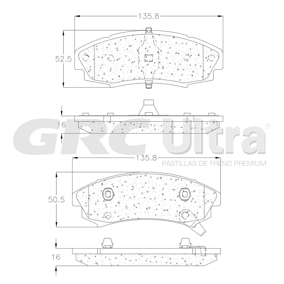 GMD315 - BALATAS SEMIMETALICAS DELANTERAS PARA BUICK REATTA 1988-1991