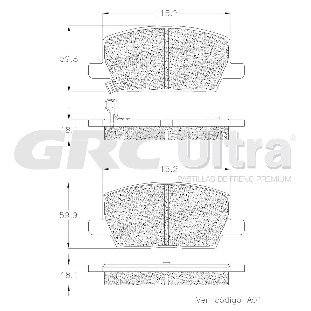 GCD2019 - BALATAS CERAMICAS DELANTERAS PARA BUICK ENCORE 2018-2022