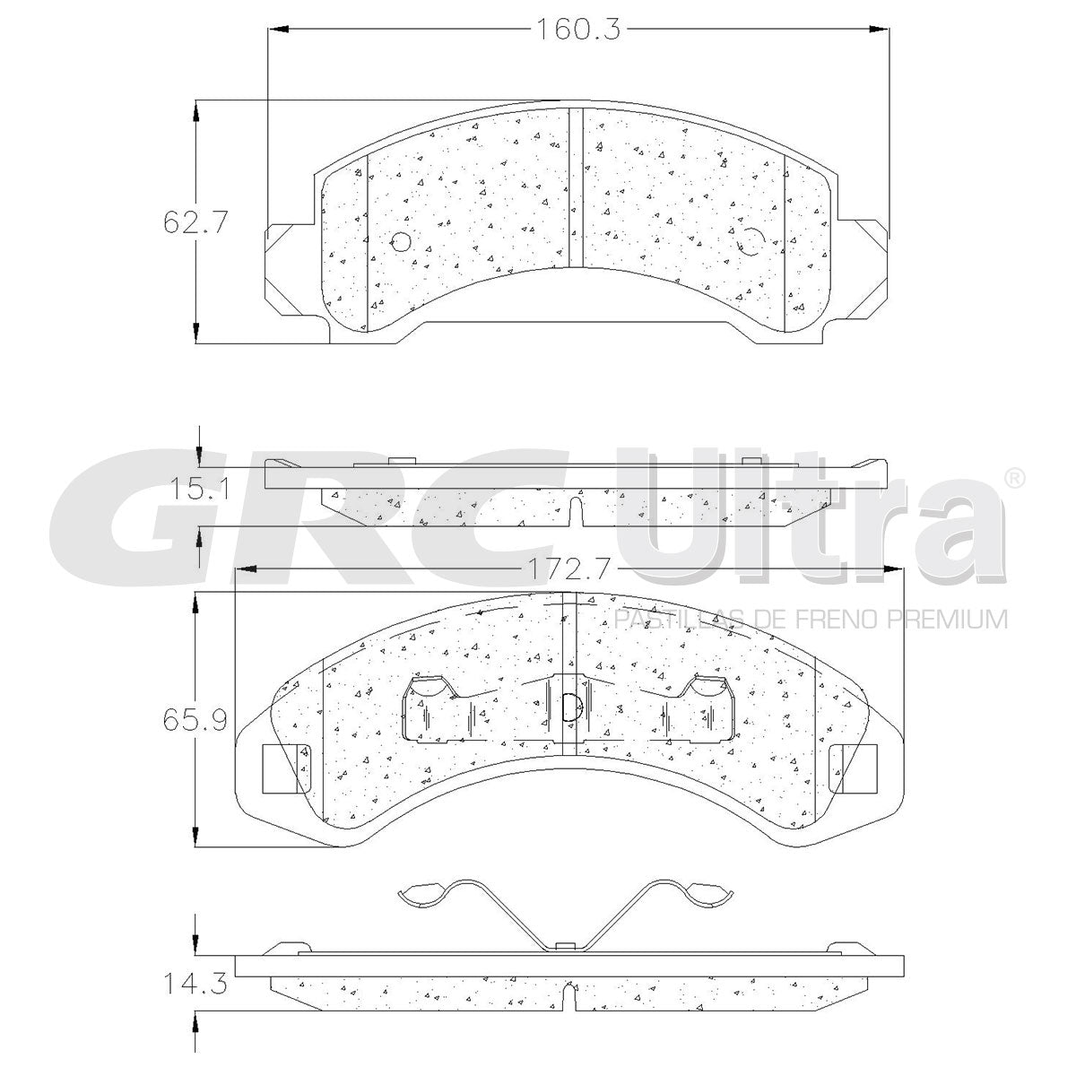 GMD249 - BALATAS SEMIMETALICAS DELANTERAS PARA FORD AEROSTAR 1987-1987