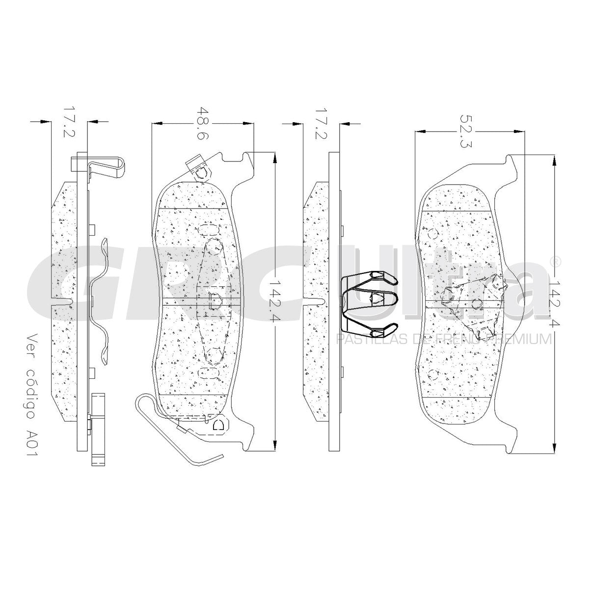 GCD1041 - BALATAS CERAMICAS TRASERAS PARA INFINITI QX56 2004-2010