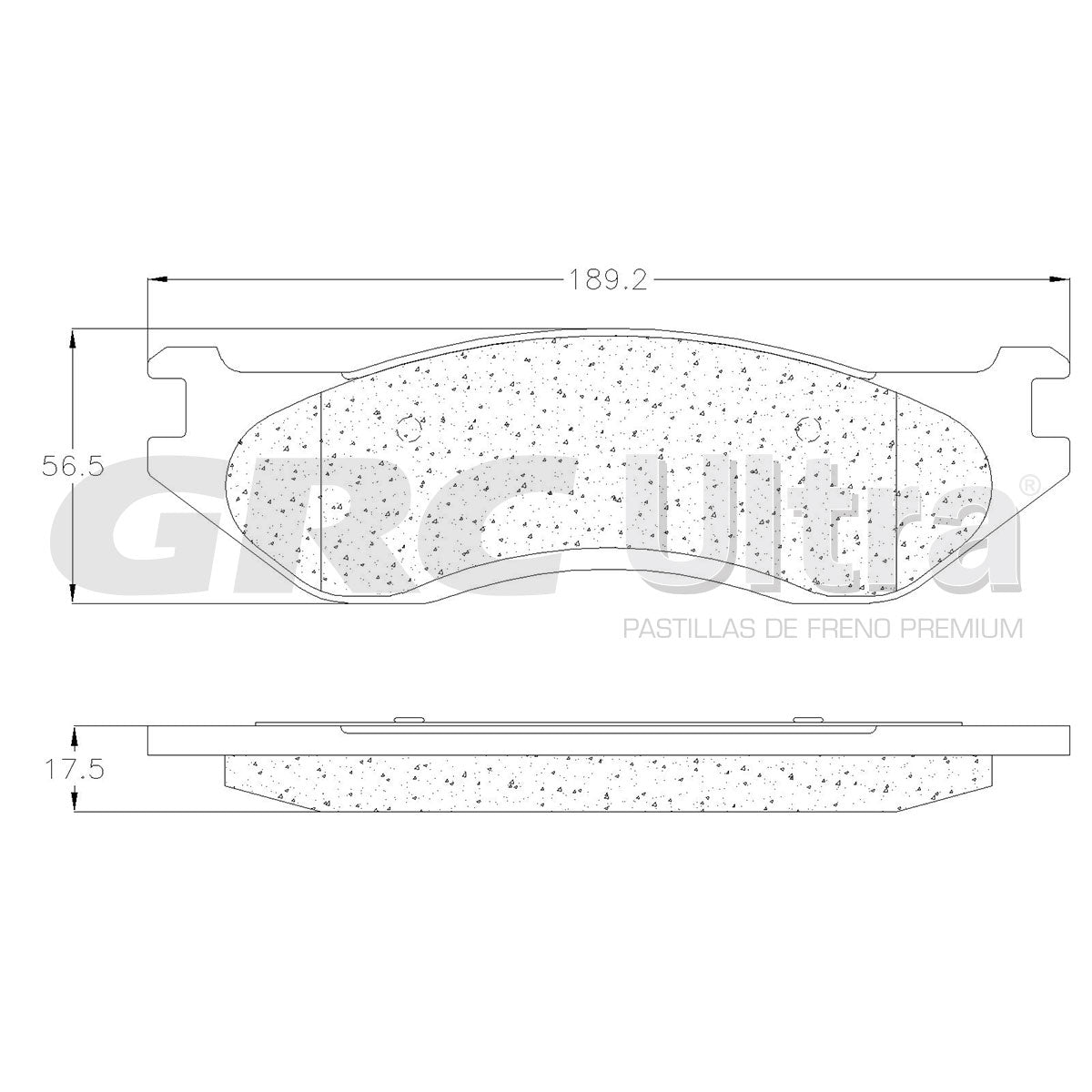 GMD966 - BALATAS SEMIMETALICAS DELANTERAS PARA DODGE DURANGO 2003-2006