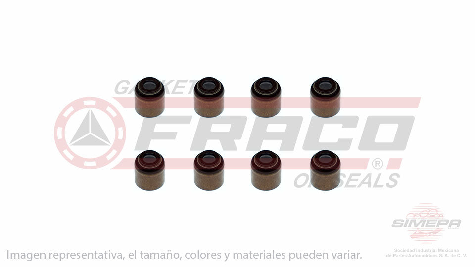 SS-5216-V-08 - SELLOS DE VALVULA POR JUEGOS PARA NISSAN HIKARI L4 1.6 L E16 8 V. SOHC E16 I/S 1987-1992