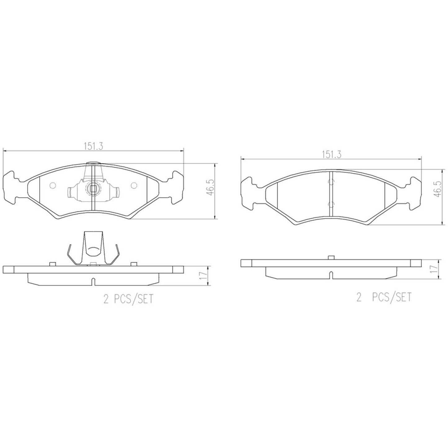 BRE-P24123N - BALATAS DELANTERAS PARA FORD COURIER L 2001-2009