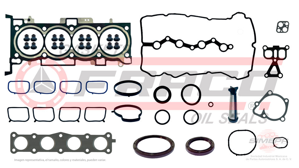 FSX-3640100 - JUEGO DE EMPAQUES PARA HYUNDAI SANTA FE L4 2.4 L 16 V DOHC G4KC G4KE 2010-2012