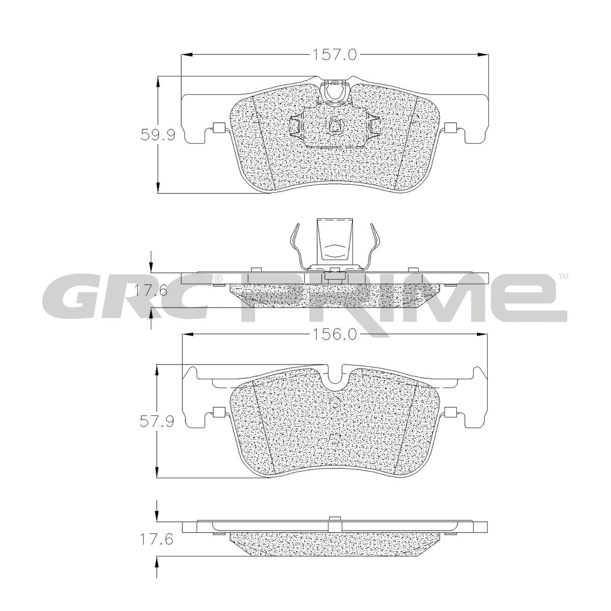 GPRD1817 - BALATAS SEMIMETALICAS DELANTERAS PARA BMW 118I 2012-2015
