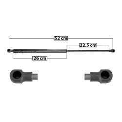MANJ-60005 - AMORTIGUADOR 5TA PUERTA PARA PEUGEOT 206 2001-2009 DERECHA/IZQUIERDA