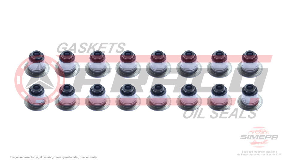SS-2474-V-16 - SELLOS DE VALVULA POR JUEGOS PARA FORD TRANSIT L4 2.2 L DIESEL 16 V. TDI DIESEL 2007-2013