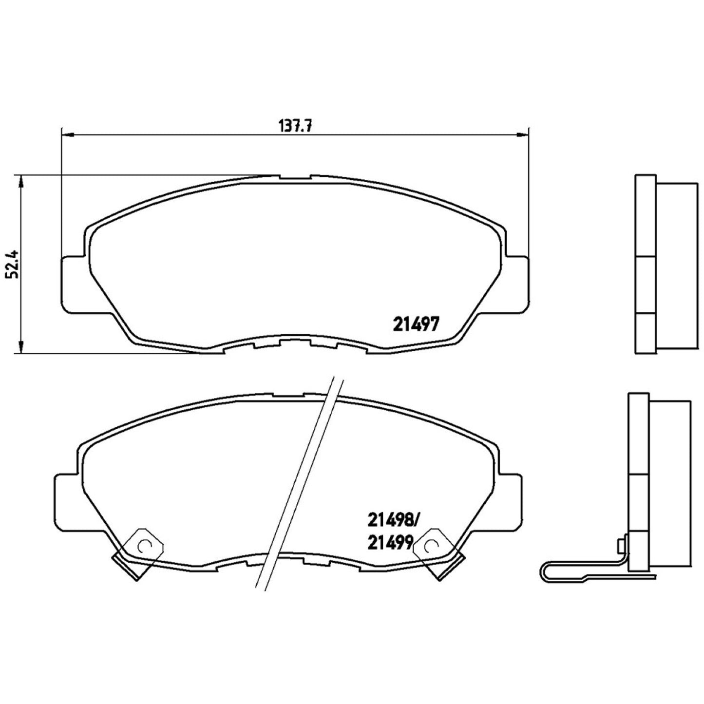 BRE-P28042 - BALATAS DELANTERAS PARA HONDA ACCORD DX SEDAN 1993-1993