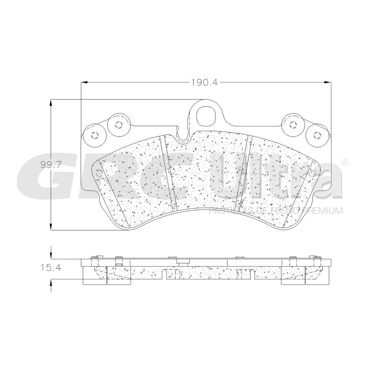 GMD1007 - BALATAS SEMIMETALICAS DELANTERAS PARA MERCEDES-BENZ G550 4X4 2017-2018