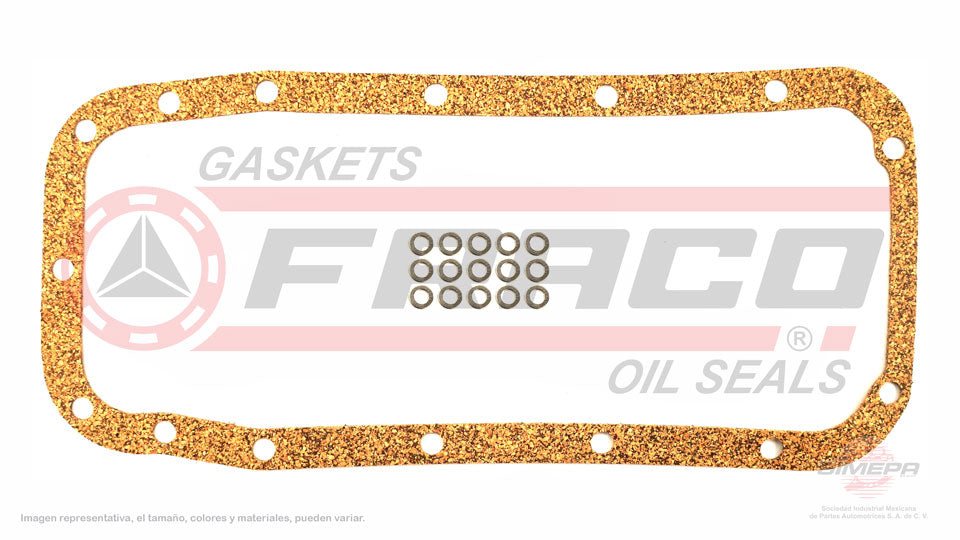 OSX-6040030 - EMPAQUE DE CARTER PARA CHEVROLET CHEVY L4 1.6 L. 8 V. SOHC 1996-2012