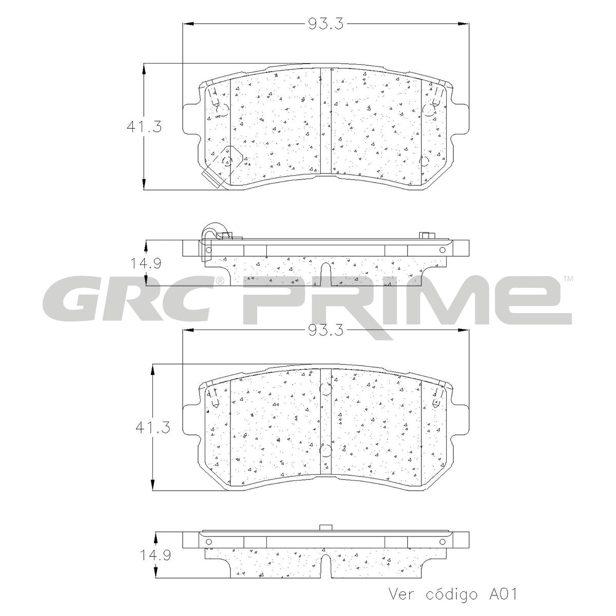 GPRD1856 - BALATAS CERAMICAS TRASERAS PARA HYUNDAI ACCENT 1.6L 2006-2006