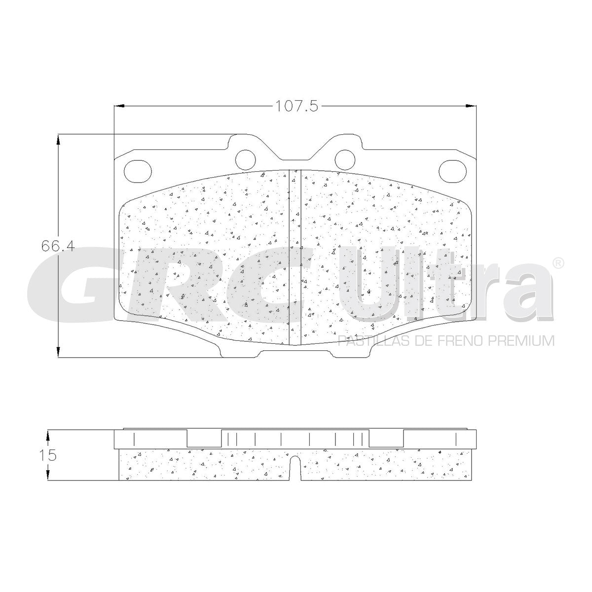 GMD137 - BALATAS SEMIMETALICAS DELANTERAS PARA TOYOTA 4RUNNER DLX 2.4L 1988-1988