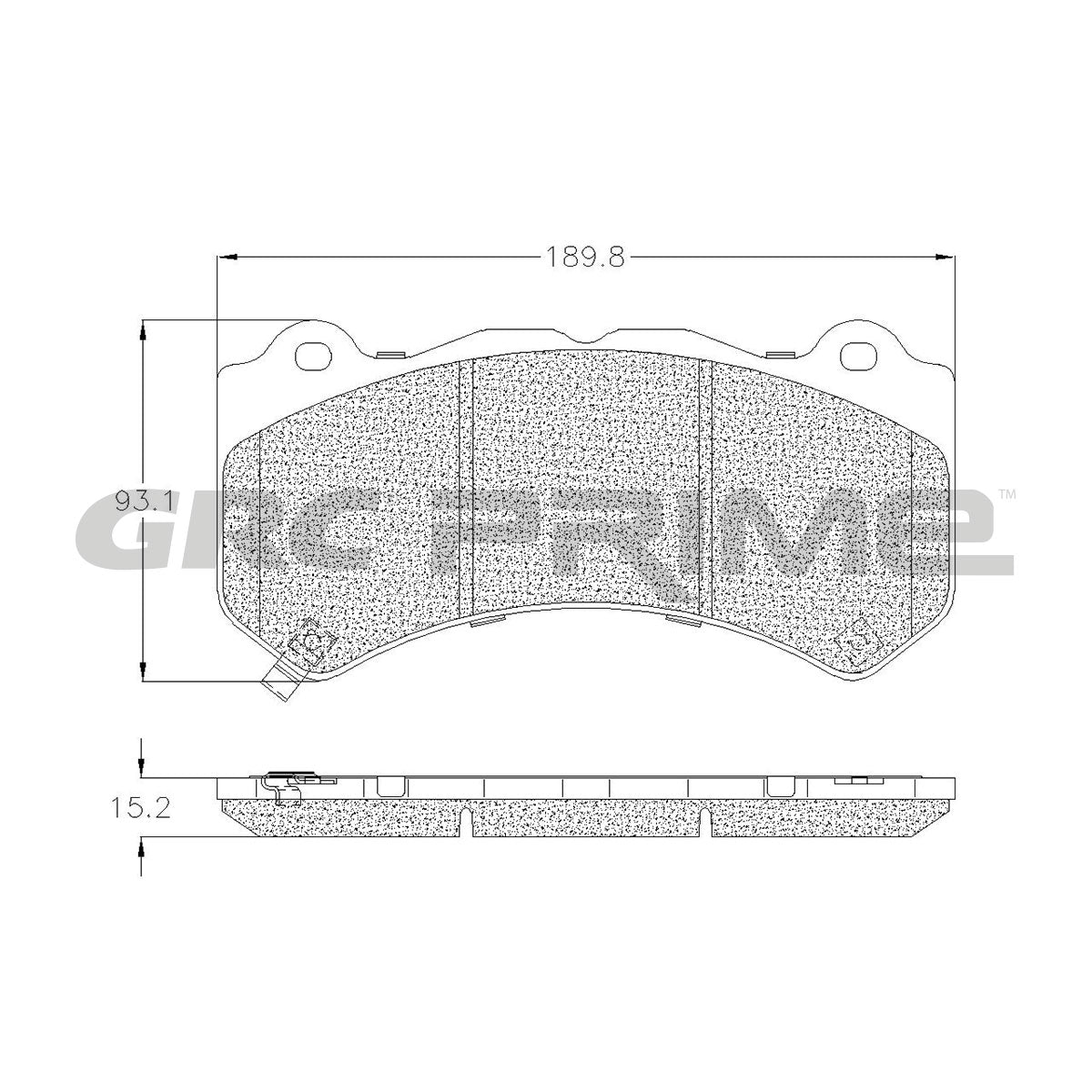 GPRD1405SD - BALATAS SEMIMETALICAS DELANTERAS PARA CADILLAC ATS V 2018-2018