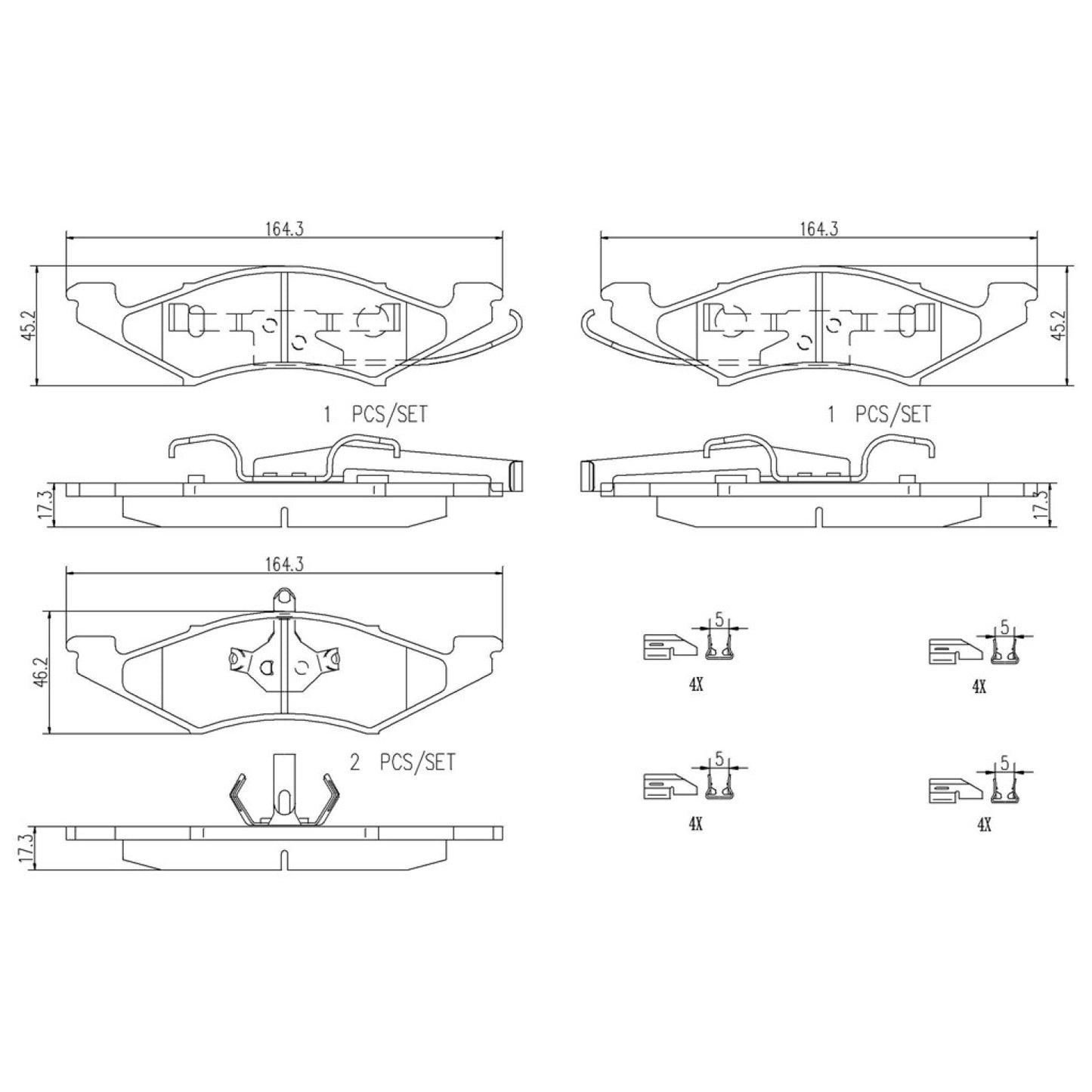 BRE-P24089N - BALATAS DELANTERAS PARA FORD GHIA BASE 1991-1994