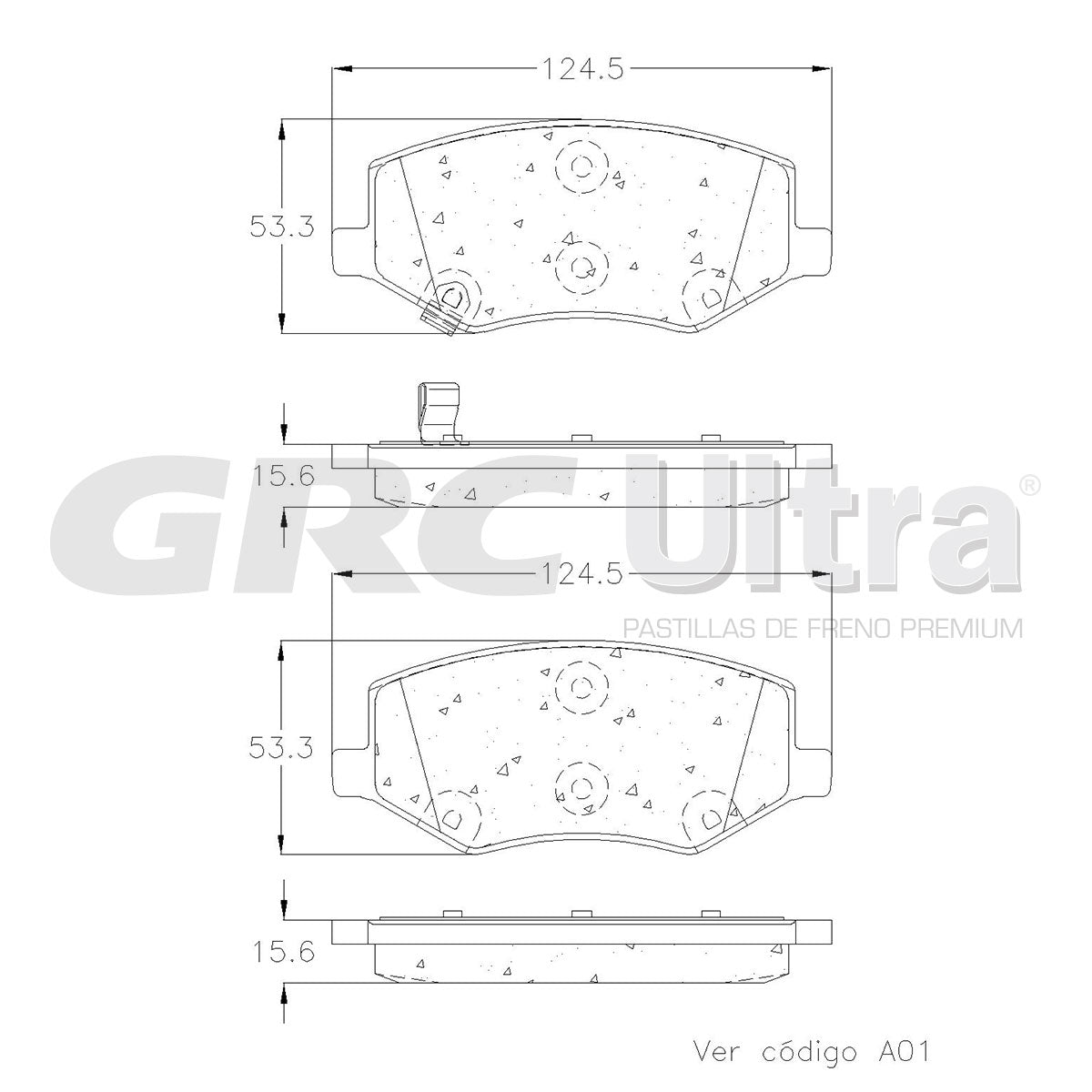 GMD2289 - BALATAS SEMIMETALICAS DELANTERAS PARA JAC SEI 2 2017-2020