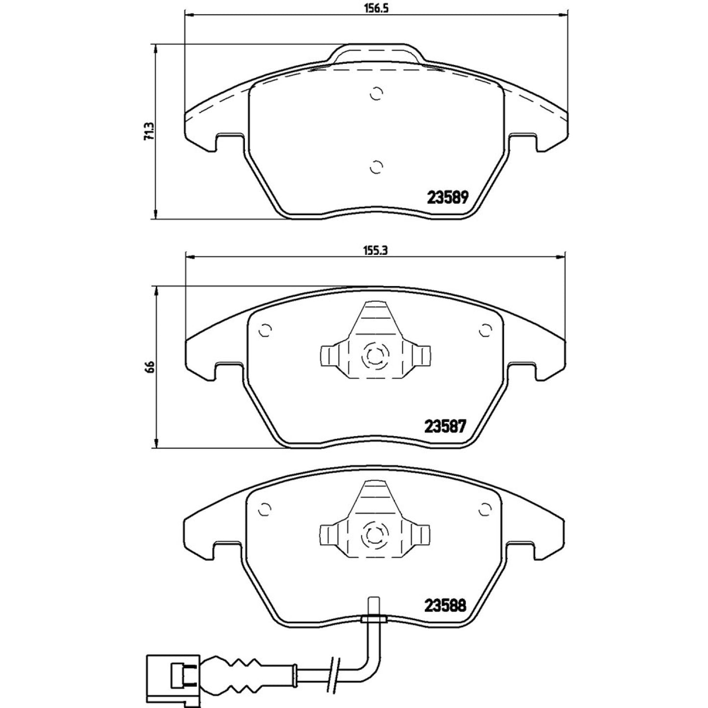 BRE-P85075X - BALATAS DELANTERAS PARA AUDI A1 ACTIVE 2016-2016