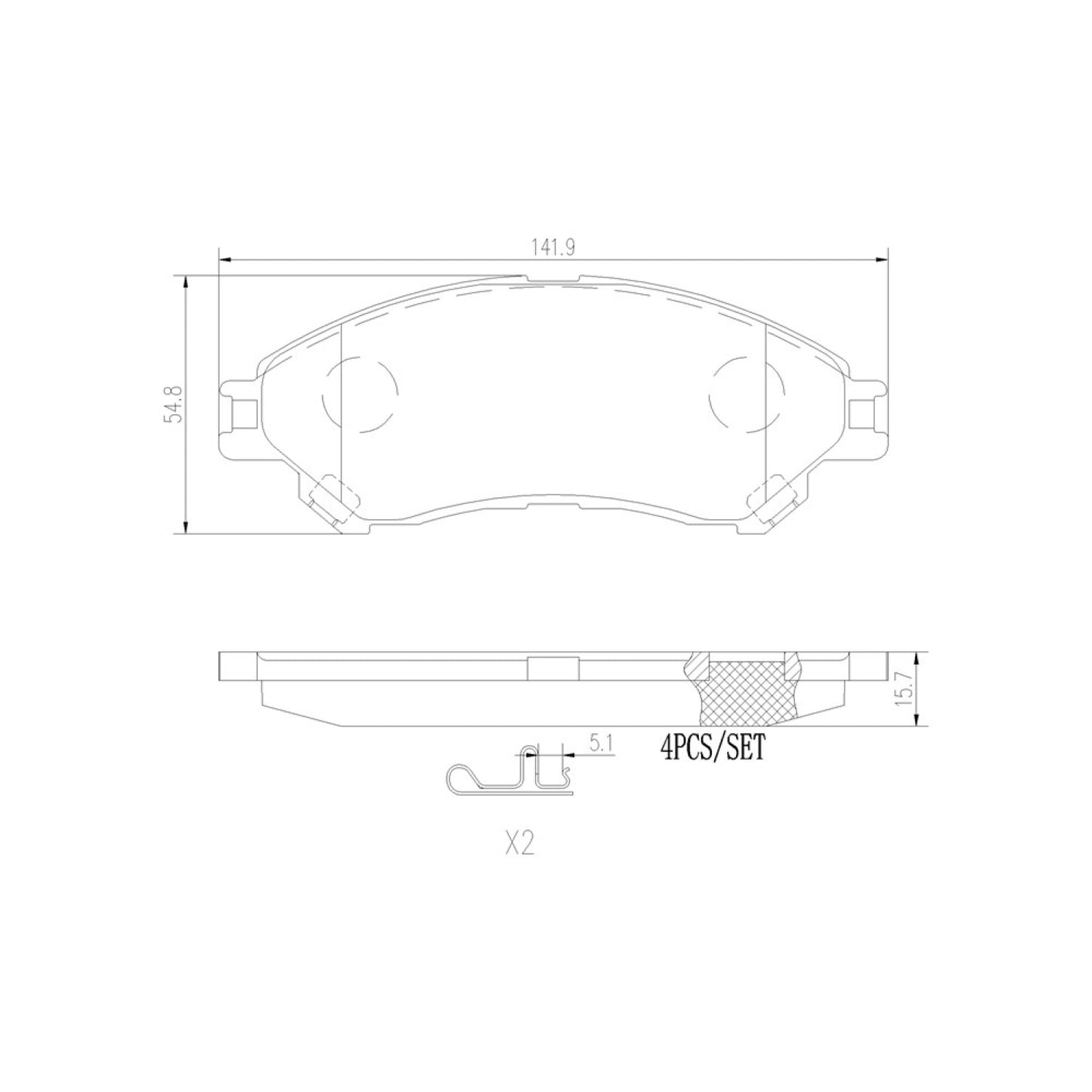 BRE-P79032N - BALATAS DELANTERAS PARA SUZUKI S-CROSS GL 2014-2018