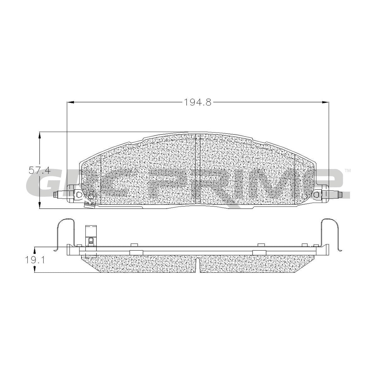 GPRD1400SD - BALATAS SEMIMETALICAS TRASERAS PARA DODGE RAM 2500 2009-2010