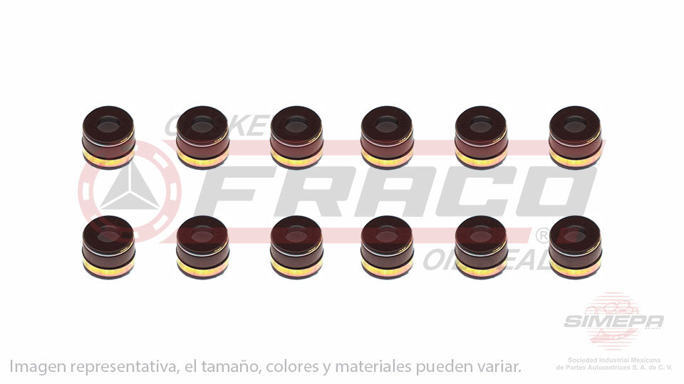 SS-9508-V-12 - SELLOS DE VALVULA POR JUEGOS PARA FORD F-100 V6 3.8 L 12 V. OHV 1982-1983
