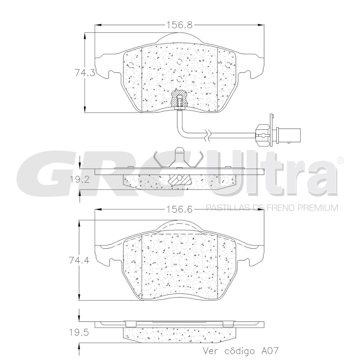 GMD840 - BALATAS SEMIMETALICAS DELANTERAS PARA AUDI A4 1.8L 2000-2004