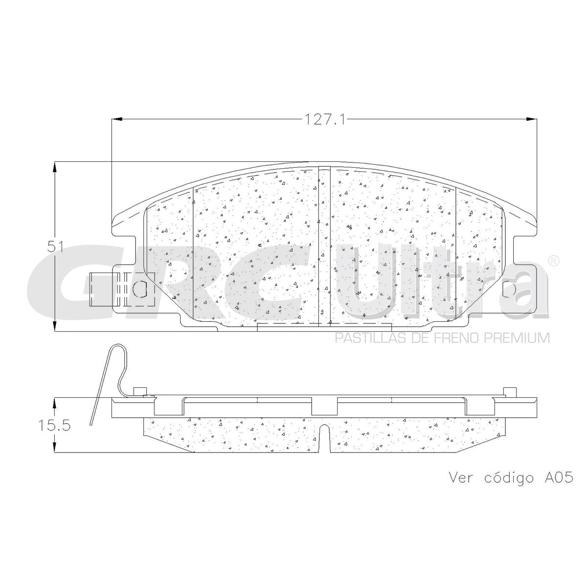 GCD363A - BALATAS CERAMICAS DELANTERAS PARA CHEVROLET LUV 1997-2005
