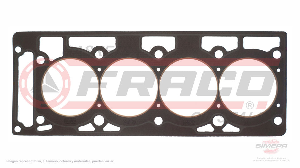 HGX-2640017-SM - EMPAQUE DE CABEZA PARA FORD FIESTA L4 1.6 L SOHC 8 V. SOHC ZETEC-ROCAM 2001-2010