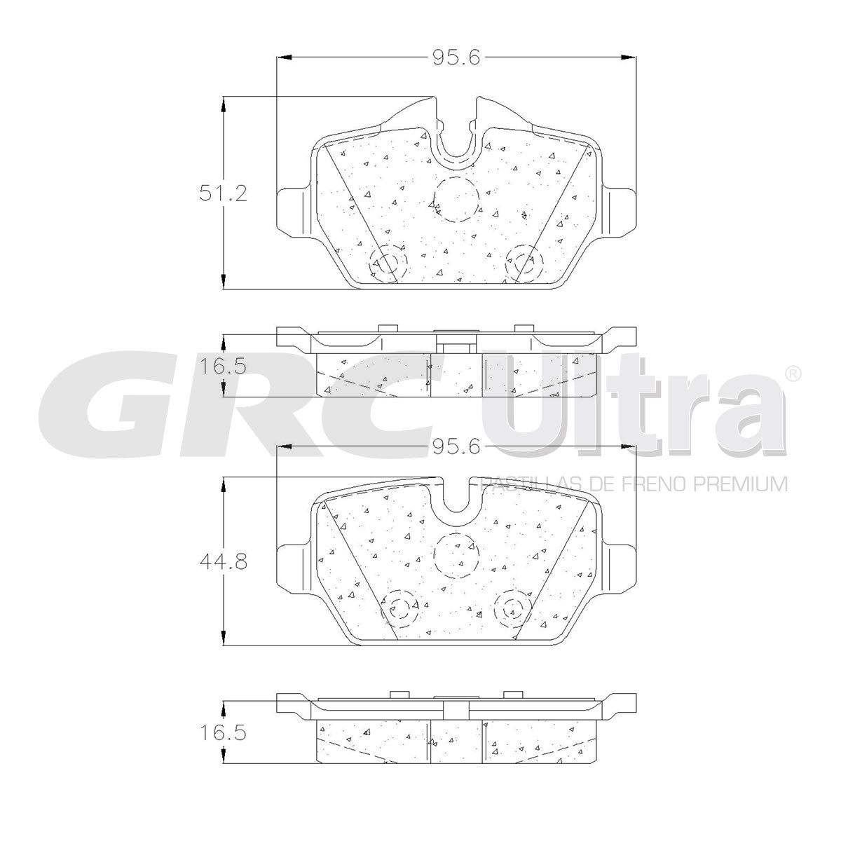 GCD1226 - BALATAS CERAMICAS TRASERAS PARA BMW 120I BASE 2007-2010
