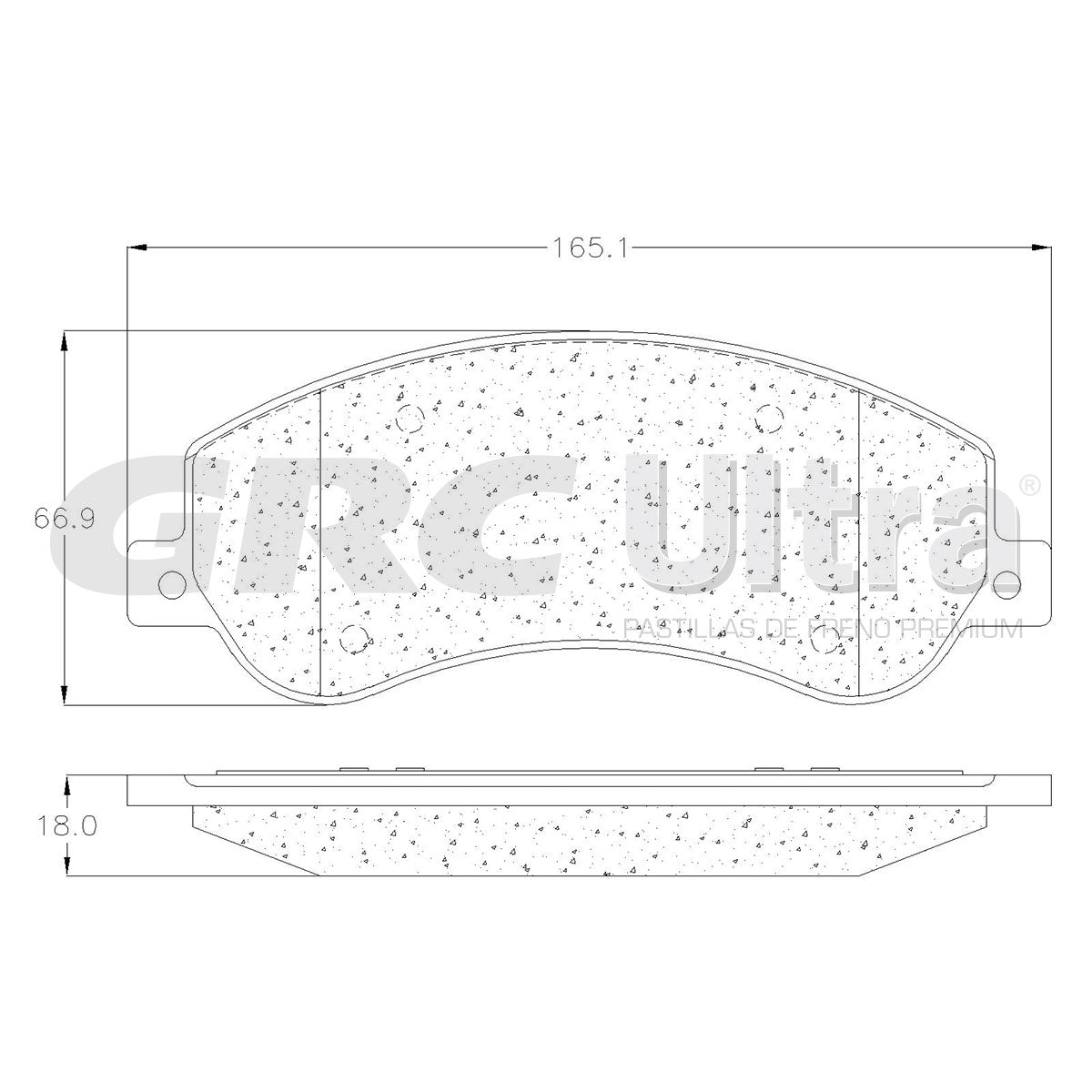 GMD1555 - BALATAS SEMIMETALICAS DELANTERAS PARA VOLKSWAGEN AMAROK 2011-2017