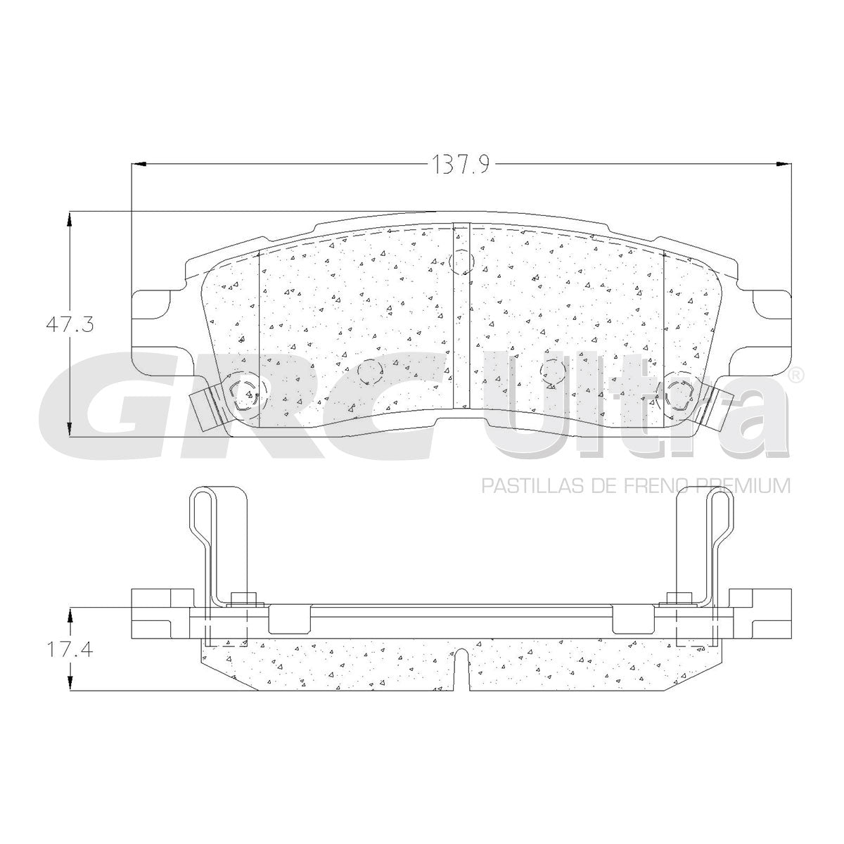 GCD883 - BALATAS CERAMICAS TRASERAS PARA BUICK ENCLAVE 2008-2017