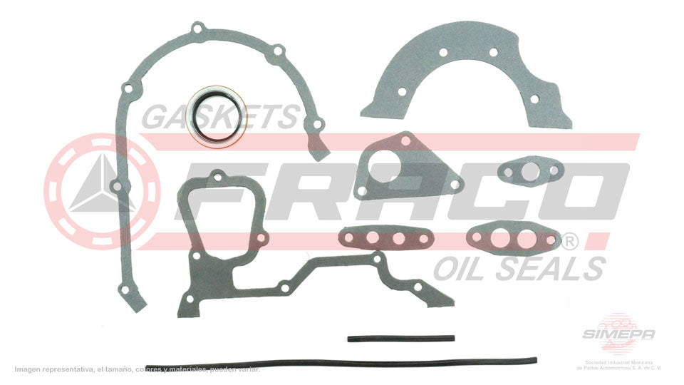 TCX-2640070 - EMPAQUE DE TAPA DE DISTRIBUCION PARA FORD COURIER L4 2.3 L SOHC 8 V. 140 CID 1977-1978