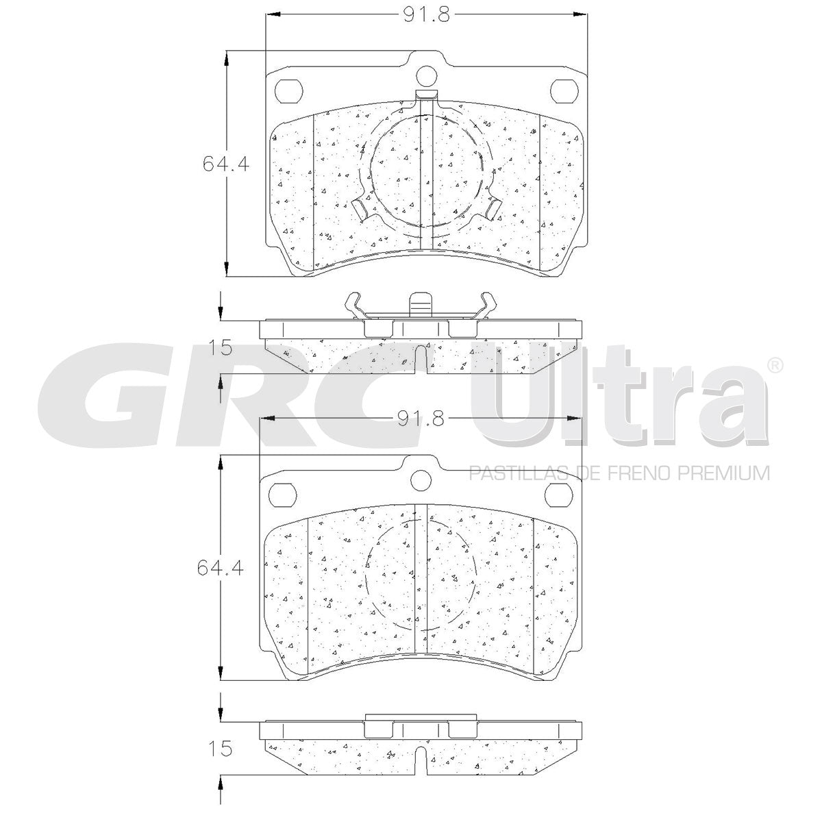 GMD319 - BALATAS SEMIMETALICAS DELANTERAS PARA MAZDA 323 1986-1989