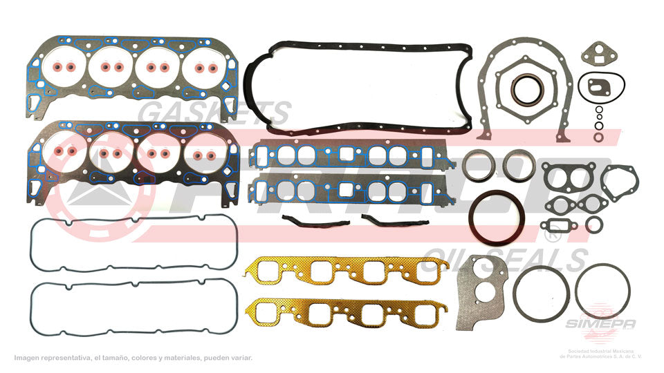 FSX-3082252 - JUEGO DE EMPAQUES PARA CHEVROLET C5500 KODIAK V8 6.0 L 16 V. OHV 1991