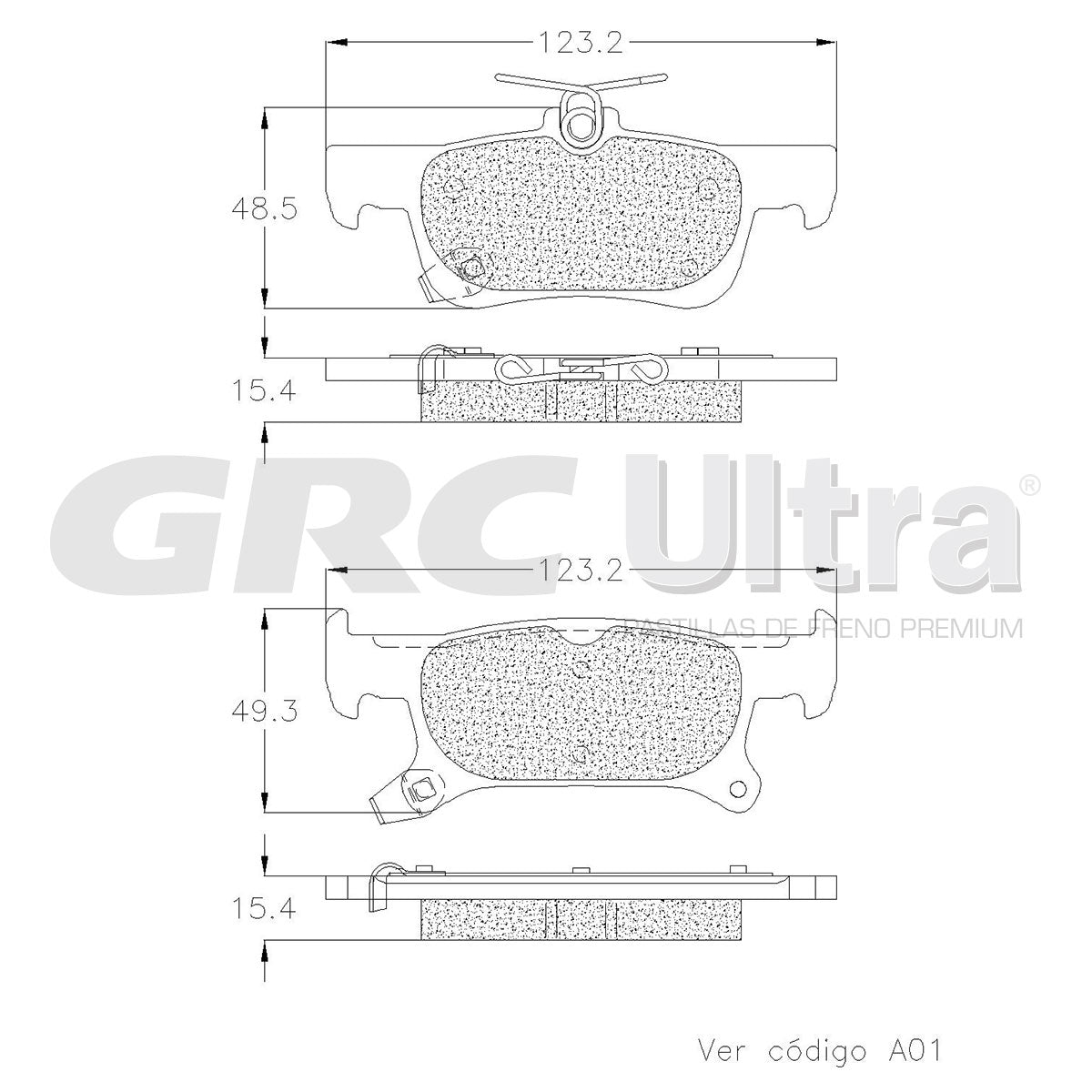 GCD2025 - BALATAS CERAMICAS TRASERAS PARA BUICK ENVISION 2.5L 2017-2018